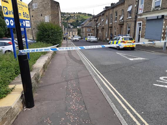 Police at New Road in Halifax town centre