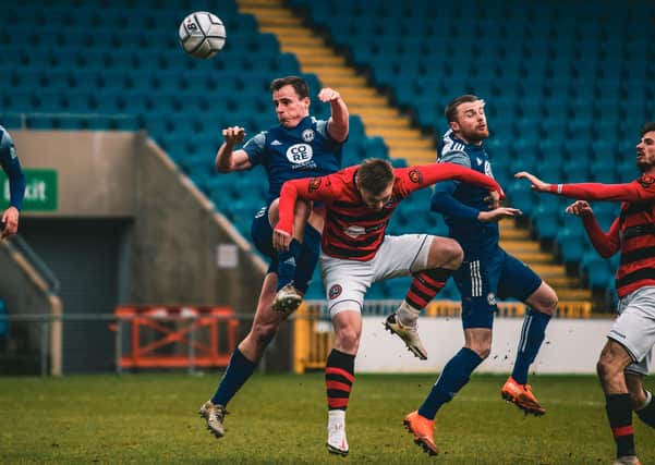 Action from last season's game between Halifax and Maidenhead at The Shay, Saturday, January 30, 2021. Photo: Marcus Branston.