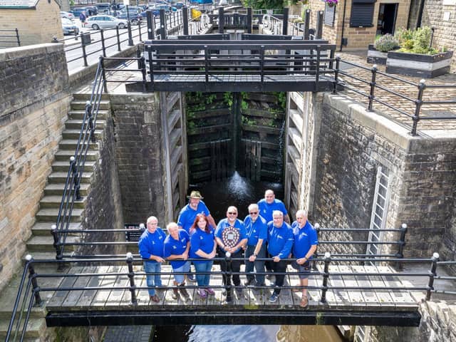 The winning team from Tuel Lane Lock, Sowerby Bridge.Images courtesy Canal & River Trust / Stephen Garnett