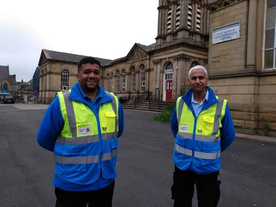 Calderdale Council Community Wardens Jonny Cato, left, and Zameer Akhtar at their base at Queens Road Neighbourhood Centre, Halifax