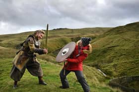 Mytholmroyd author brings local team together for new 'Vikings in Yorkshire' novel cover shoot