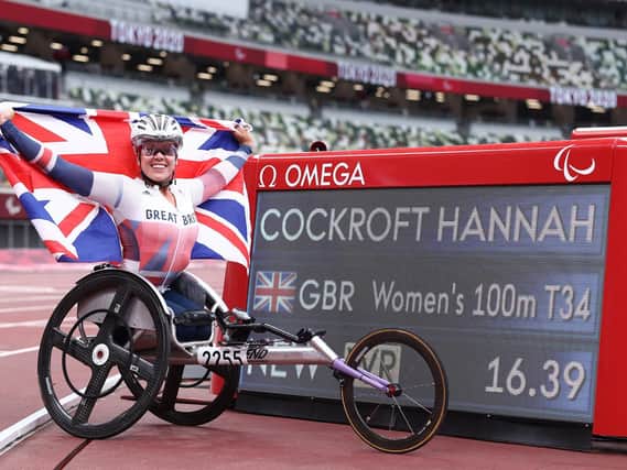 Hannah Cockroft wins gold and breaks a world record at the Paralympic Games (Photo by Dean Mouhtaropoulos/Getty Images)