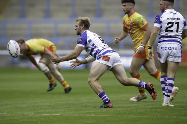 Action from Halifax Panthers' win over Championship bottom club Swinton Lions. Picture: simonomhrugbypics@yahoo.com
