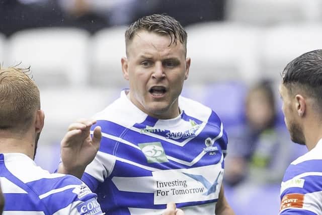 Ed Barber scored Halifax Panthers' penultimate try in the Betfred Championship defeat at Featherstone Rovers. Picture: Allan McKenzie/SWpix.com.