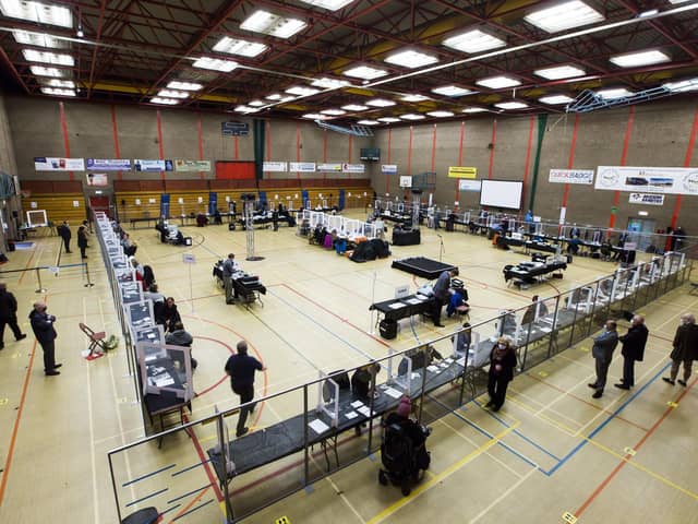 Election count at North Bridge Leisure Centre