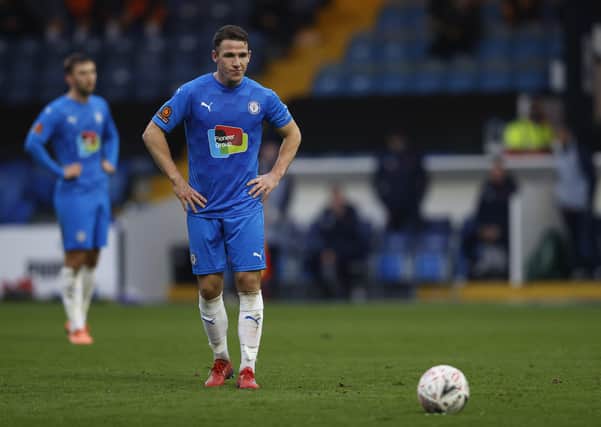 John Rooney of Stockport County (Photo by Clive Brunskill/Getty Images)