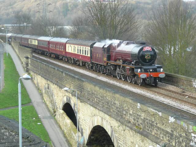 The steam loco Princess Elizabeth on a previous visit to Brighouse. Picture Stuart Black