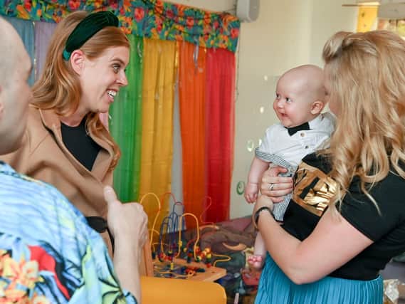 HRH Princess Beatrice meets a family supported by Forget Me Not