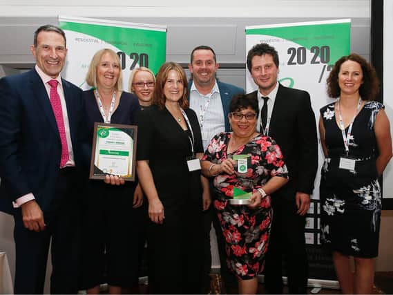 Pictured left to right: Duncan McCombie YES Energy Solutions CEO, Carly Walker North Yorkshire CC, Jade Haigh YES Energy Solutions, Joy Swithenbank Hambleton DC, Richard Moule All Seasons Interiors, Serena Williams Ryedale DC, Alex Krzesinski YES Energy Solutions, Lynn Williams Scarborough BC