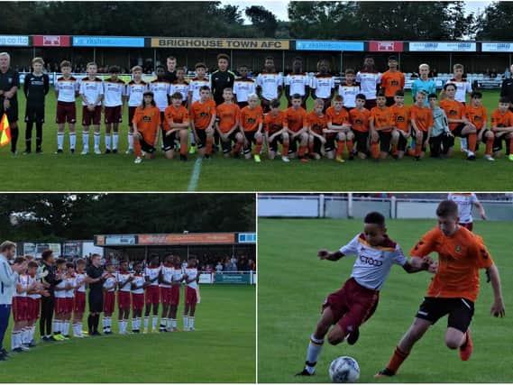 The Tomi Solomon Memorial Game between Brighouse Town and Bradford City (Pictures courtesy of Brighouse Town)
