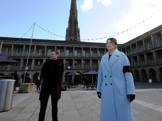 Nicky Chance-Thompson the Chief Executive of the Piece Hall trust and James Mason the Chief Executive of Welcome to Yorkshire