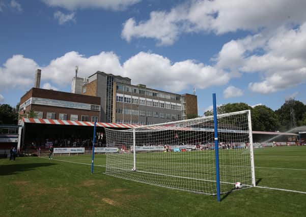 Aldershot Town's EBB Stadium. (Photo by Marc Atkins/Getty Images)