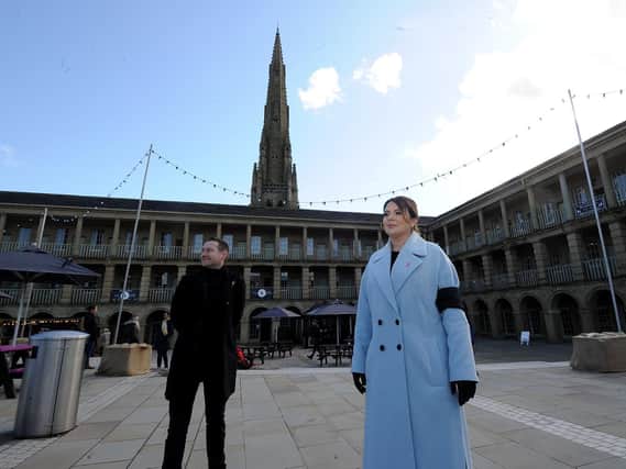 Nicky Chance-Thompson the Chief Executive of the Piece Hall trust and James Mason the Chief Executive of Welcome to Yorkshire