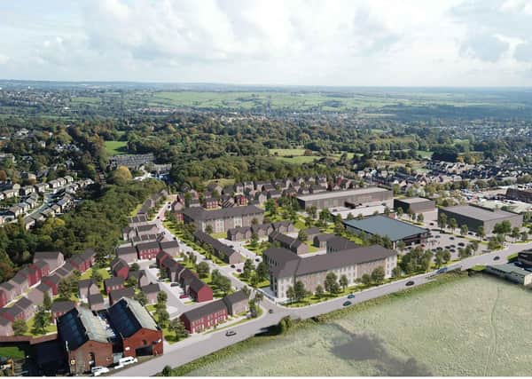 An artist's impression of the aerial view from Bridgehouse Road