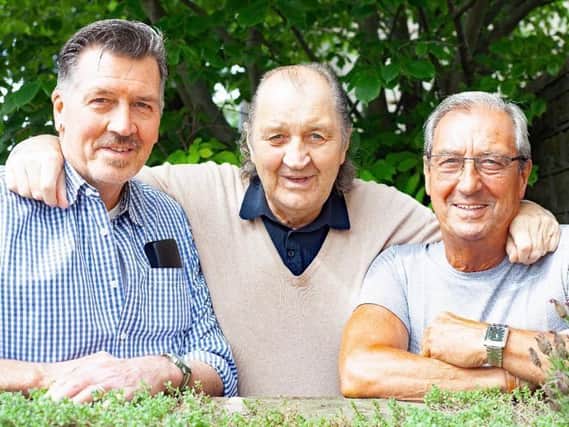 Frank Worthington (middle) with his brothers Bob (left) and Dave (right)