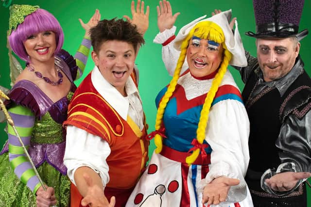 The cast of Jack and the Beanstalk at the Victoria Theatre