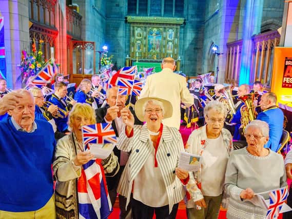 Revellers celebrate the Last Night of the Proms. Picture: Steven Lord.