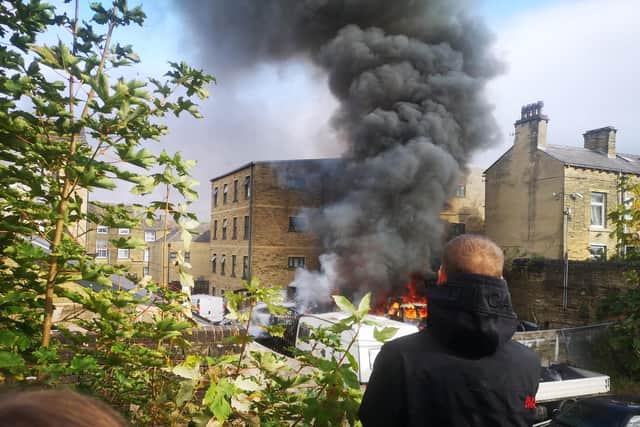 The fire is reported to be where Tram Shed nightclub used to be, on Lord Street. Photos by Callum Chafer