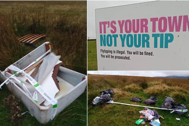 An example of recent fly tipping in Calderdale