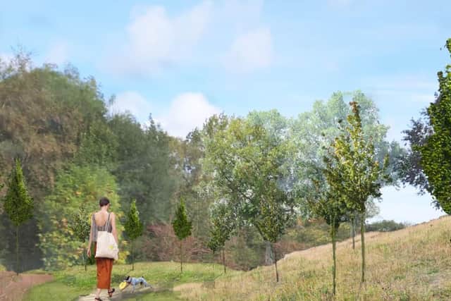 An artists' impression of the site