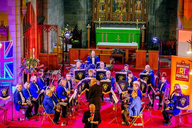 Clifton and Lightcliffe Brass Band. Picture: Steven Lord.