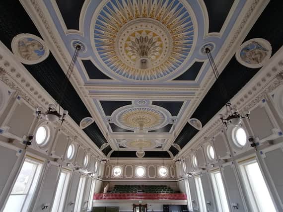 The refurbished ballroom at Todmorden Town Hall. Picture: Calderdale Council.