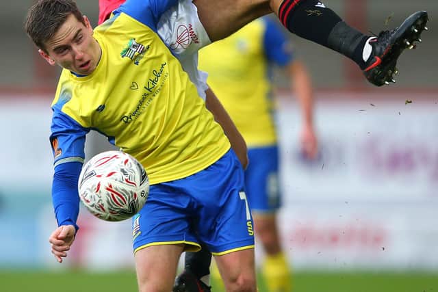 Joe Sbarra of Solihull Moors. (Photo by Alex Livesey/Getty Images)