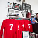 Auctioneer James Watson selling collector's items of 1966 World Cup memorabilia.