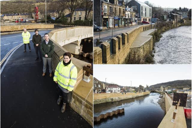 Flood alleviation work has been completed in Mytholmroyd