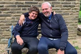 Jules Collett, and his 12-year-old son Henry from Hipperholme,