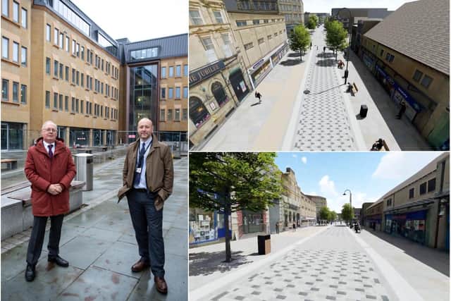Coun Tim Swift and Rob Summerfield and how Market Street is set to look