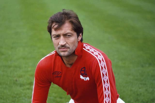 BRIGHTON, UNITED KINGDOM - OCTOBER 8: Bolton  Wanderers striker Frank Worthington looks on before a League Division Two match against Brighton at Goldstone Ground on October 8, 1977, Bolton were promoted to Division One as champions that 1977/78 season. (Photo by Allsport/Getty Images)
