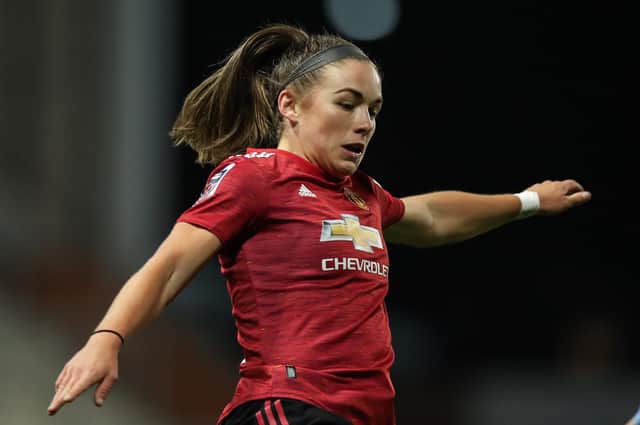 Manchester United and Scotland star Kirsty Hanson. Picture: Robbie Jay Barratt - AMA/Getty Images.