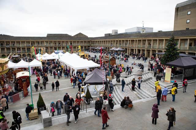 People flocked to The Piece Hall when the Winter Makers Market was on during the previous weekend.