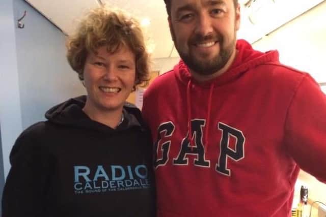 Rachel Fisher-Ives with Jason Manford