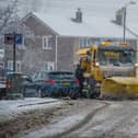 Gritting vehicle in action
