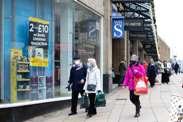 Shoppers taking precautions in Halifax town centre