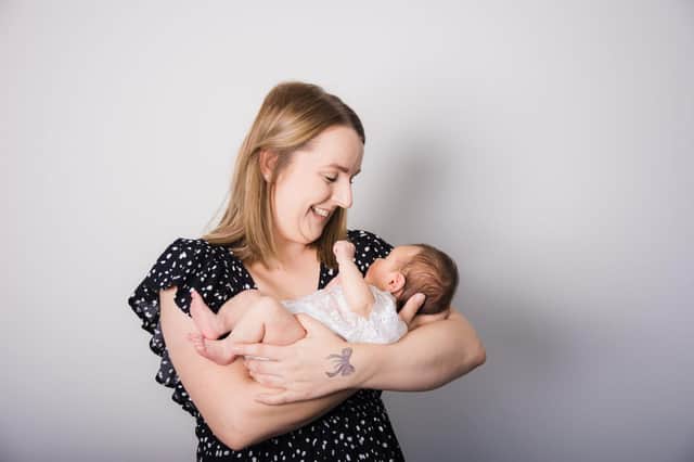 Shannon O’Keefe, from Brighouse, with her baby Eva, is urging pregnant women to get vaccinated against Covid-19.