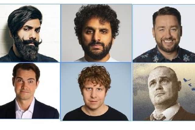 A small selection of the big name comedy stars on their way to Peterborough