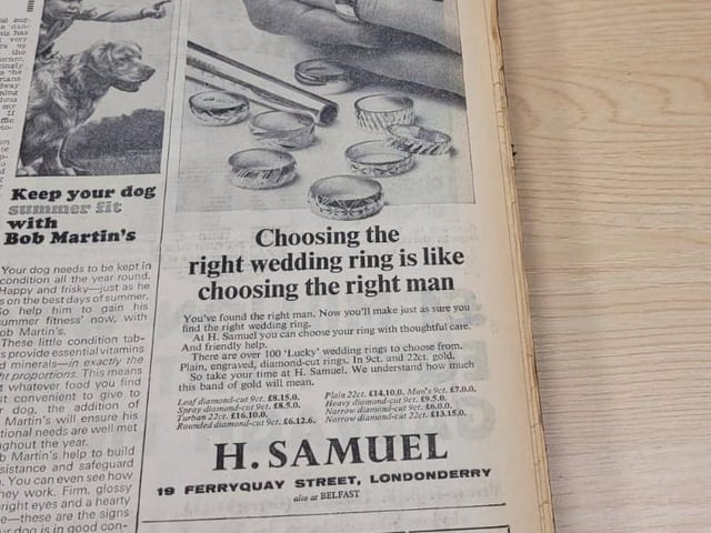 Choosing the right wedding ring is like choosing the right man.