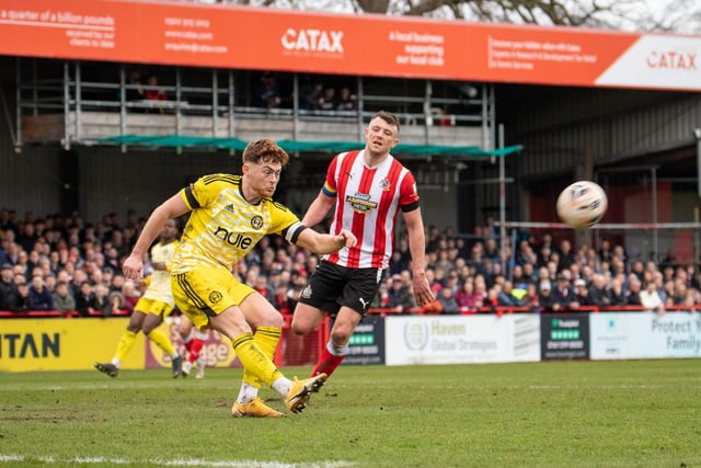 Action from the semi-final at Altrincham on April 1