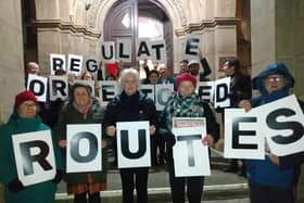 Better Buses for West Yorkshire campaigners were joined by Labour councillors to spell out the case for re-regulation at Halifax Town Hall