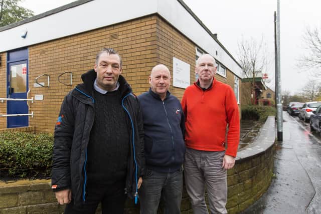 Driving instructors in Halifax have backed a petition urging Calderdale Council to improve the area's road markings which they claimed were ‘non-existent.’ From the left, Nigel Codling, Gary Wyatt and John Rushworth.