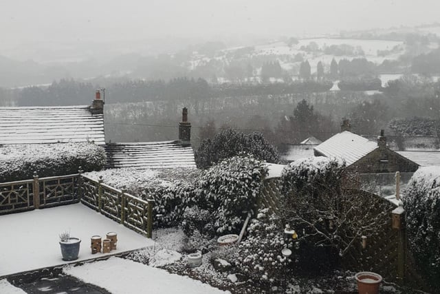 Sharon Field shared this snap of snow looking from Greetland out to Stainland.