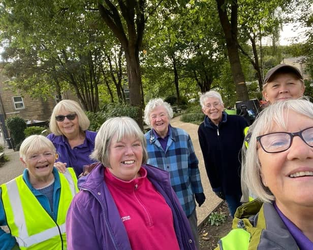Members of the Todmorden in Bloom gardening group. The group has been announced as a finalist in the prestigious RHS Britain in Bloom 2024 competition.