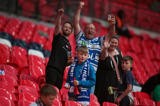 Halifax Panthers supporters enjoying their day out at Wembley
