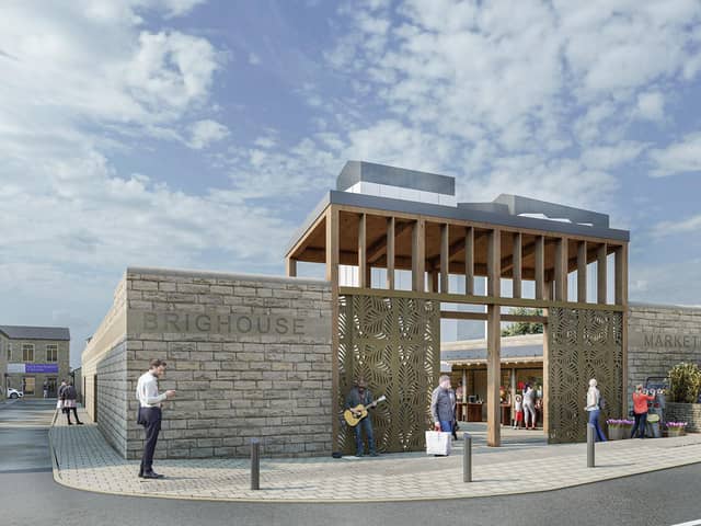 Artists’ impressions of the revitalised Brighouse Market.