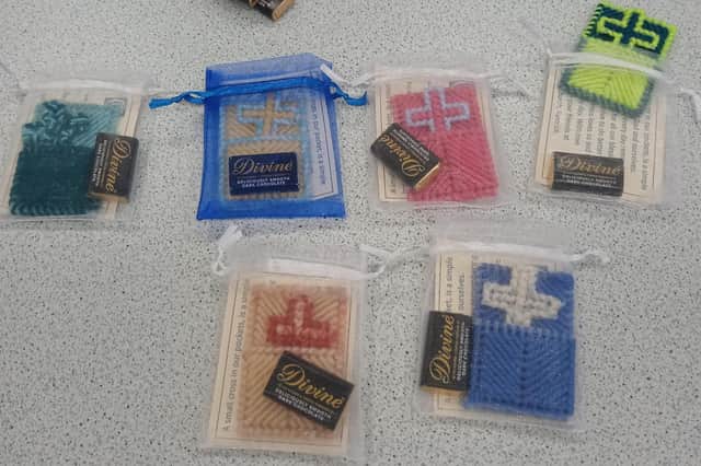 We had a fun morning and shared lunch and now have a little pile of ‘crosses in a pocket’ to give away.