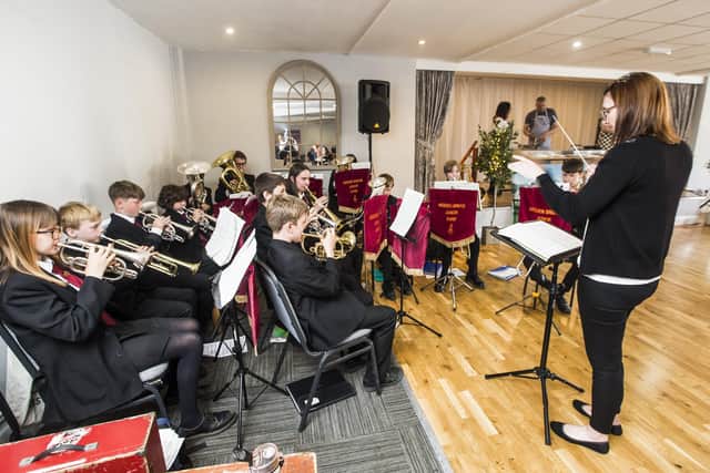 Hebden Bridge Junior Band play at World Dock Pudding Championship earlier this year