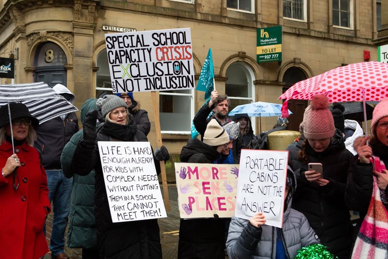 Calderdale school places: Angry parents protest in Halifax over SEND ...